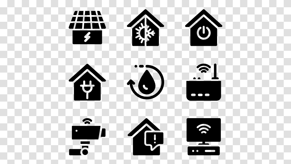 Filled Smart Home Smart Home Icon Vector, Gray, World Of Warcraft Transparent Png