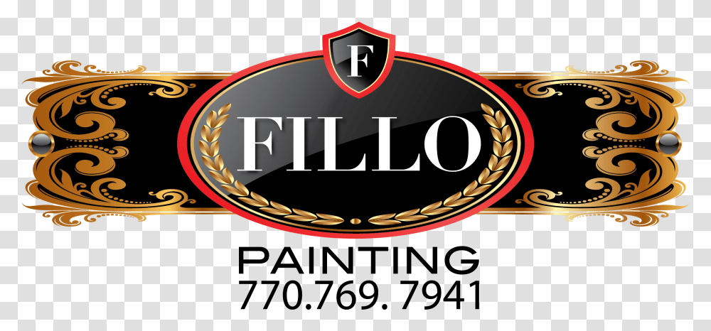 Fillo Painting Contractor Inc Emblem, Logo, Symbol, Label, Text Transparent Png