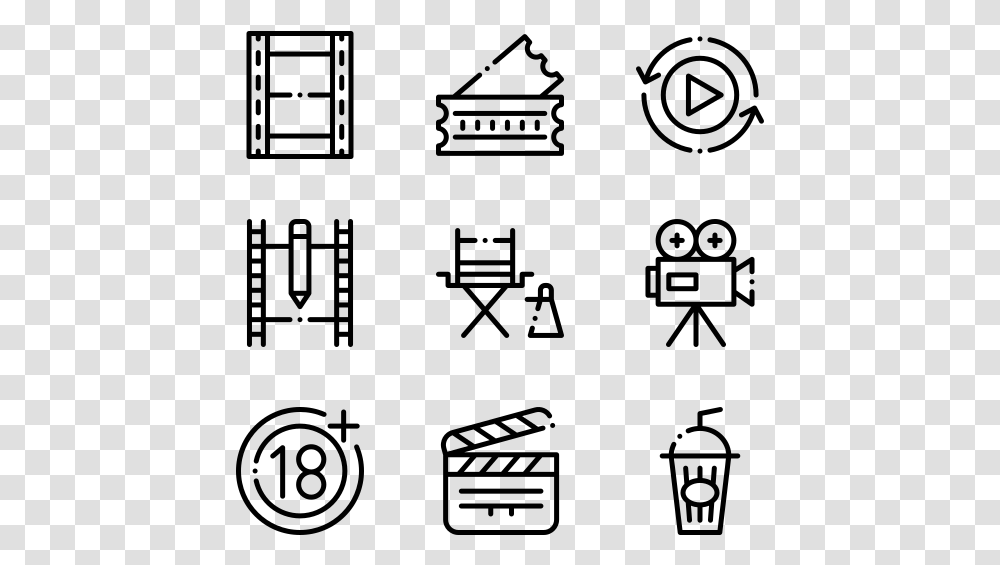 Film Industry Design Icons Vector, Gray, World Of Warcraft Transparent Png