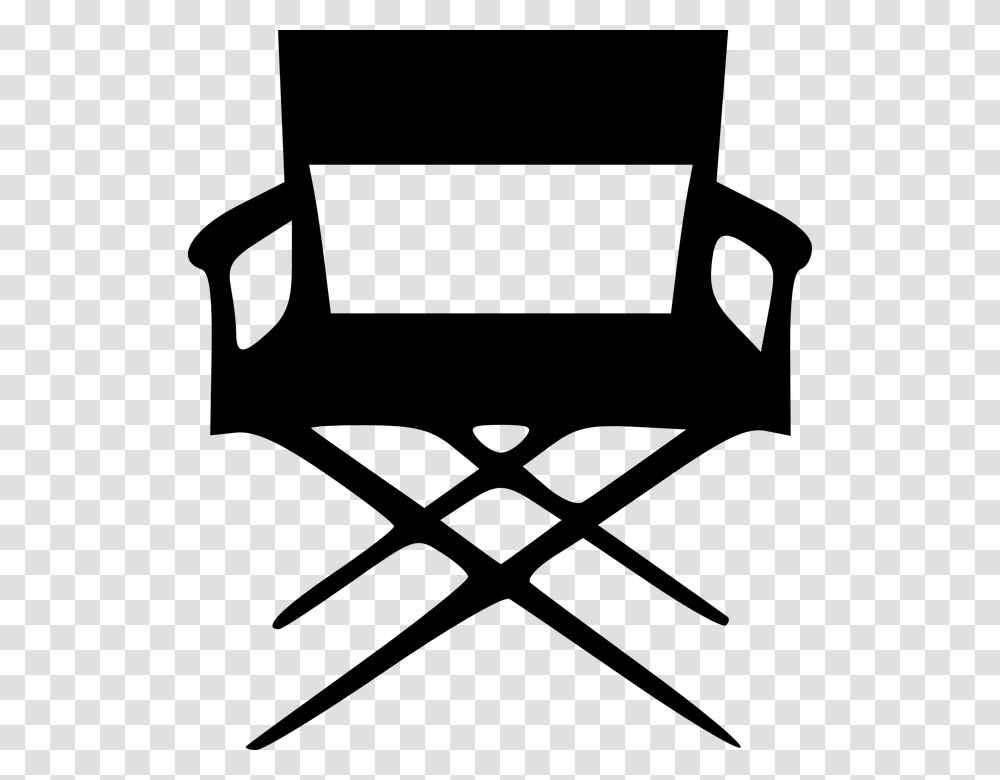 Film Maker Director Executive Producer Chair Movie Clip Art Directors Chair, Gray, World Of Warcraft Transparent Png
