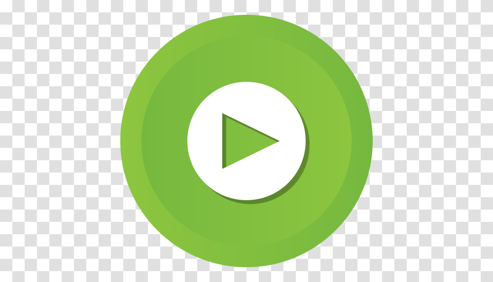 Film Movie Play Player Start Video Icon Free Of Ios Web, Green, Triangle, Frisbee Transparent Png