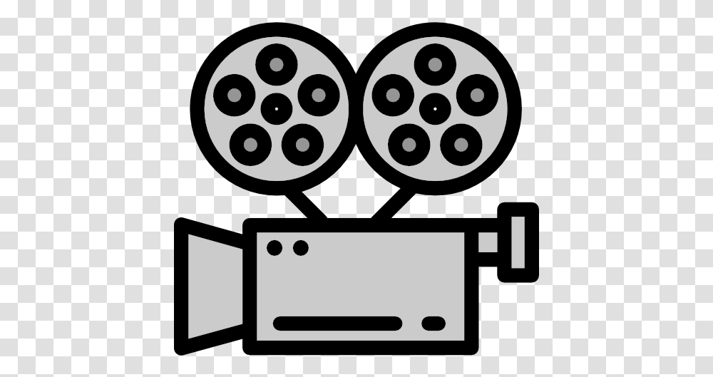 Film Movie Technology Electronics Clip Art Video Camera, Stencil Transparent Png