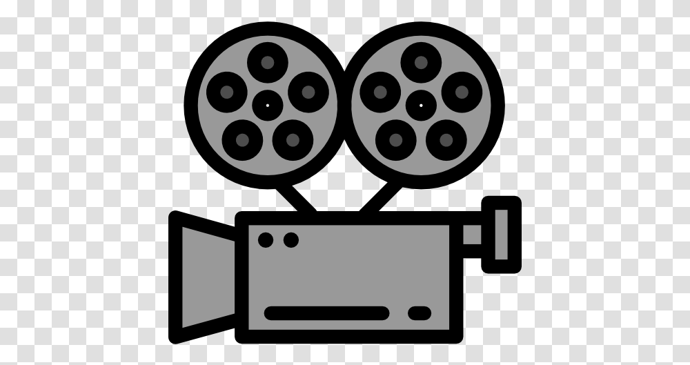 Film Movie Technology Electronics Video Camera Colour Icon, Stencil Transparent Png