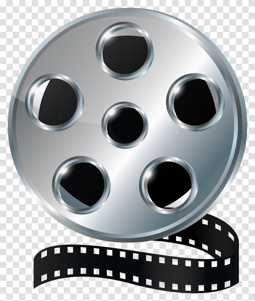 Film Reel Cinema Clip Art Film, Disk, Hubcap, Steel, Sphere Transparent Png