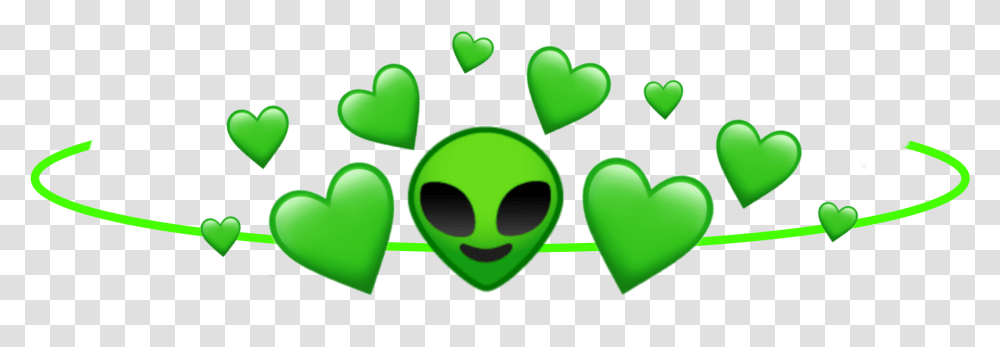 Filter Loop Ring Green Alien Aliens Heart Filters Filter Alien, Plectrum Transparent Png