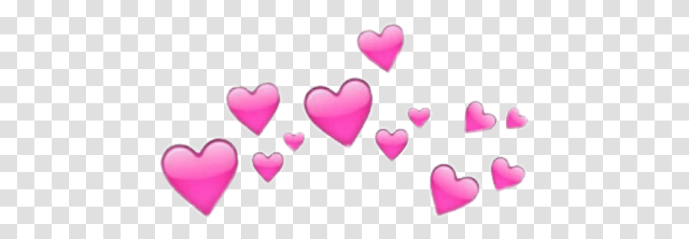 Filtros De Snapchat Corazones Cartoon Pink Heart Crown, Cushion, Pillow, Flower, Plant Transparent Png