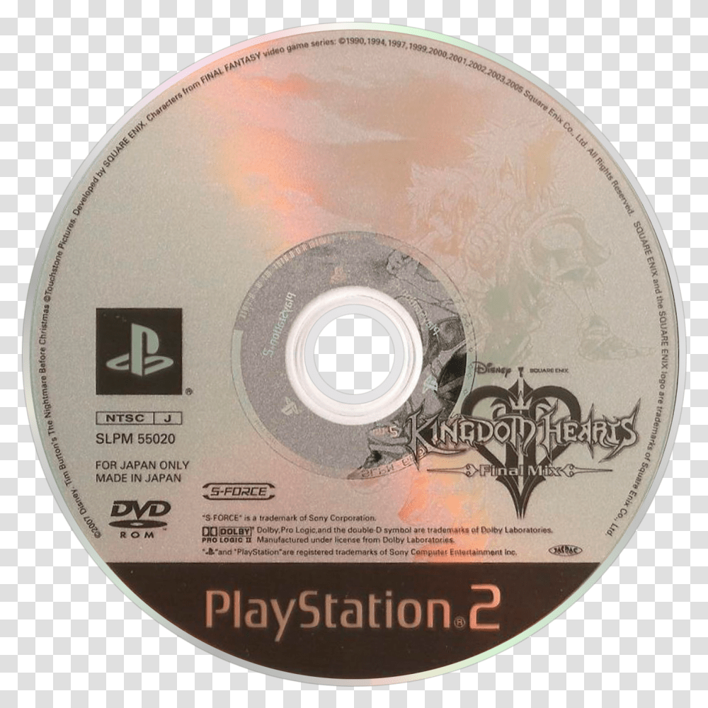 Final Details Kingdom Hearts 2 Final Mix Disc, Disk, Dvd Transparent Png