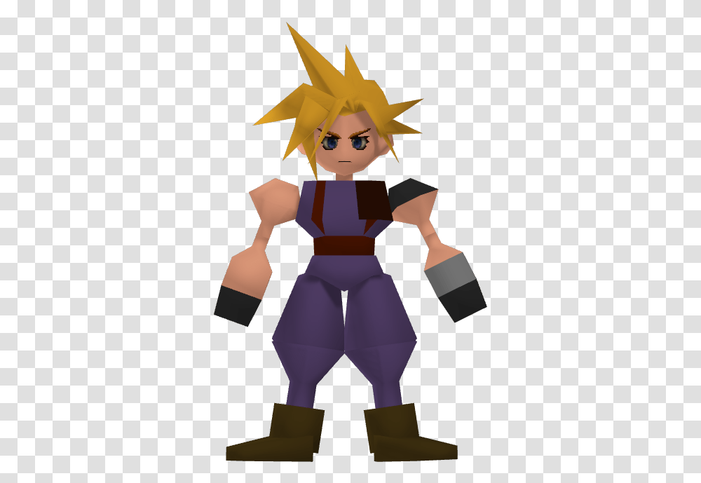 Final Fantasy 7 Cloud Strife In Game, Art, Clothing, Person, Graphics Transparent Png