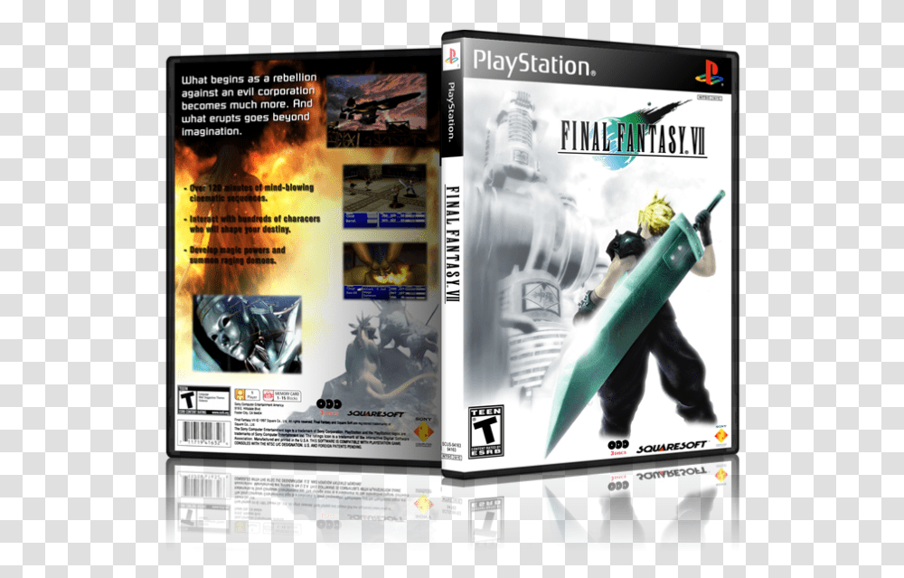 Final Fantasy Vii Box Art Cover Final Fantasy Vii Remake Cover, Person, Human, Poster, Advertisement Transparent Png