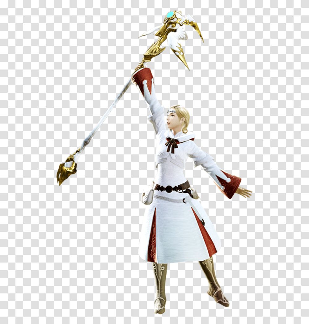 Final Fantasy Wiki Ff14 Female White Mage, Person, Figurine, People, Sport Transparent Png