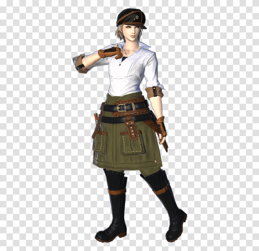 Final Fantasy Wiki Ffxiv Level 80 Crafting Gear, Apparel, Skirt, Person Transparent Png