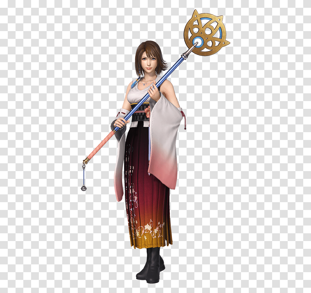 Final Fantasy Wiki Yuna Dissidia Nt Costumes, Person, People, Dress Transparent Png
