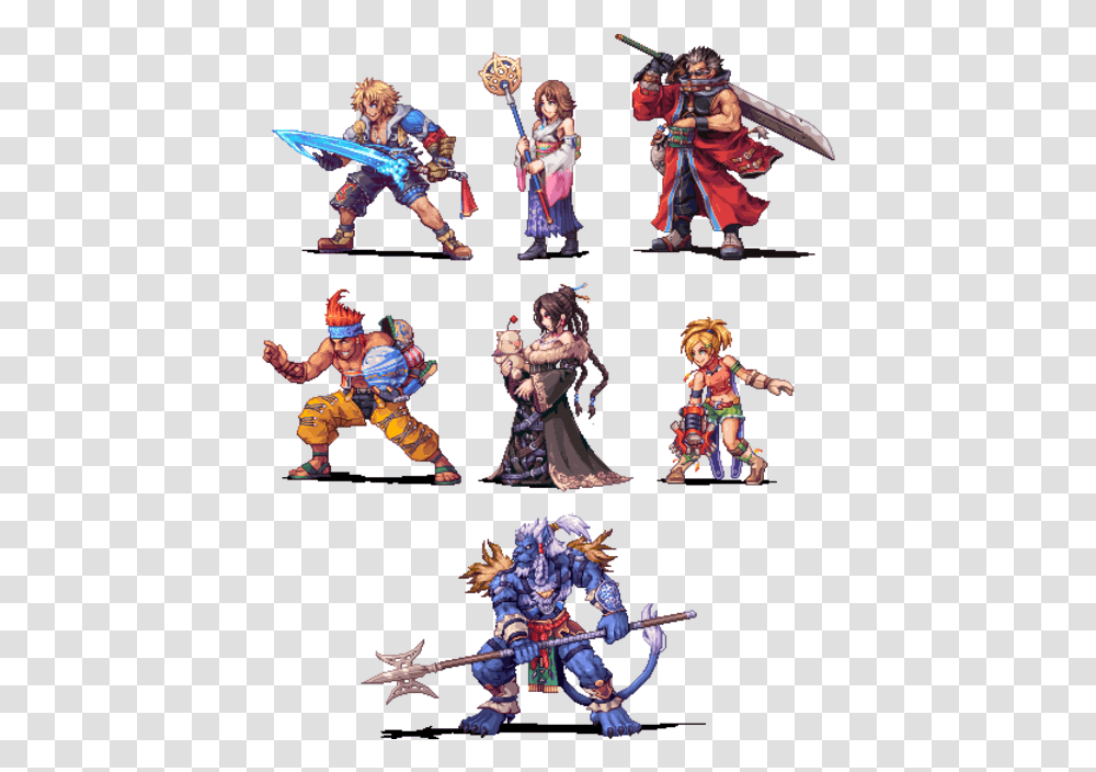Final Fantasy X Cast Final Fantasy 10 Pixel Art, Person, Leisure Activities, Circus, Figurine Transparent Png