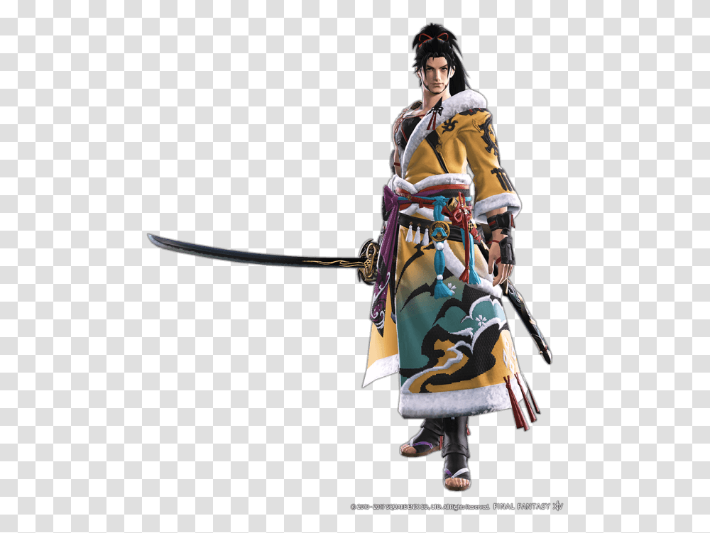 Final Fantasy Xiv Hien, Person, Human, Samurai, Blade Transparent Png