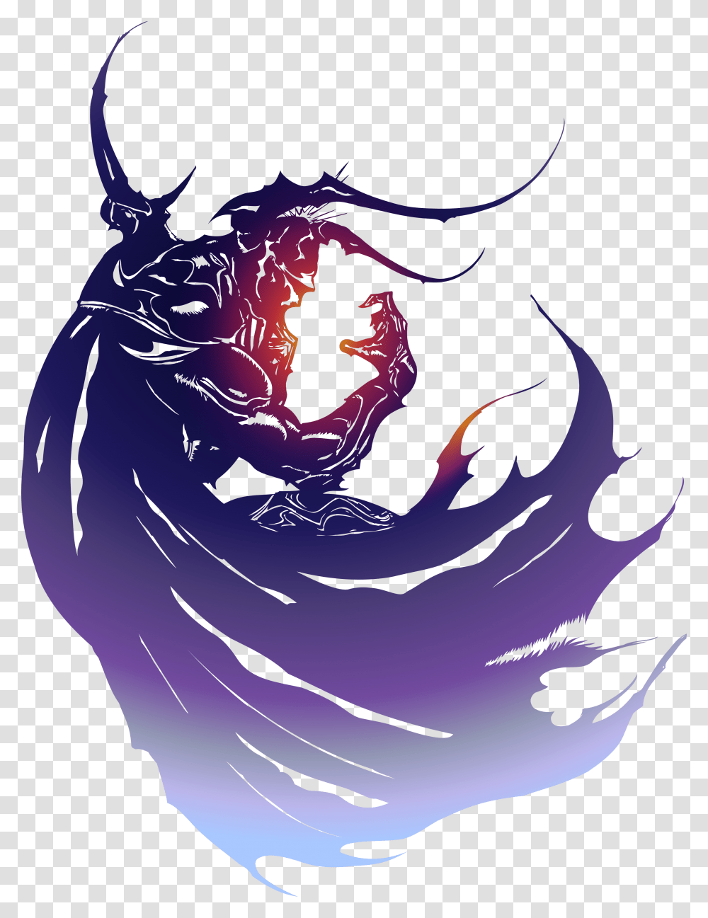 Final Fantasy Xv Logo Final Fantasy Iv Golbez Logo, Dragon, Painting Transparent Png