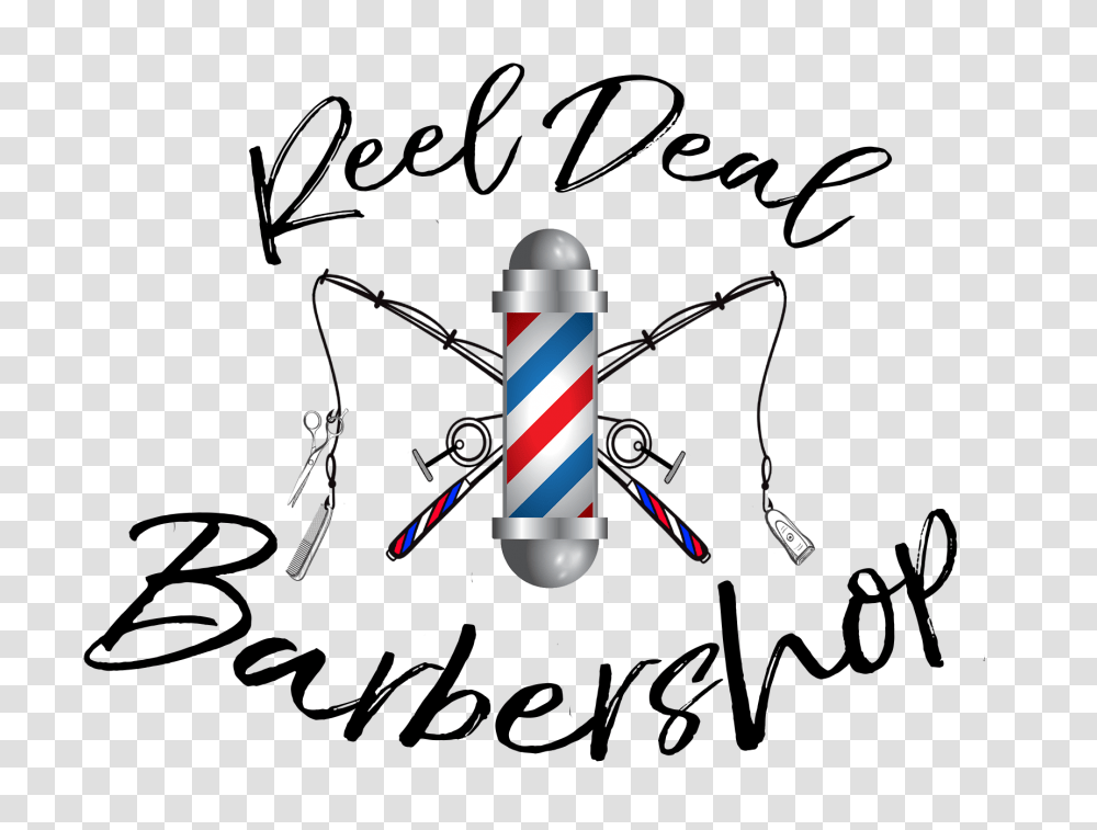 Final Reel Deal Barber Shop Logo, Lighting, Label, Bottle Transparent Png