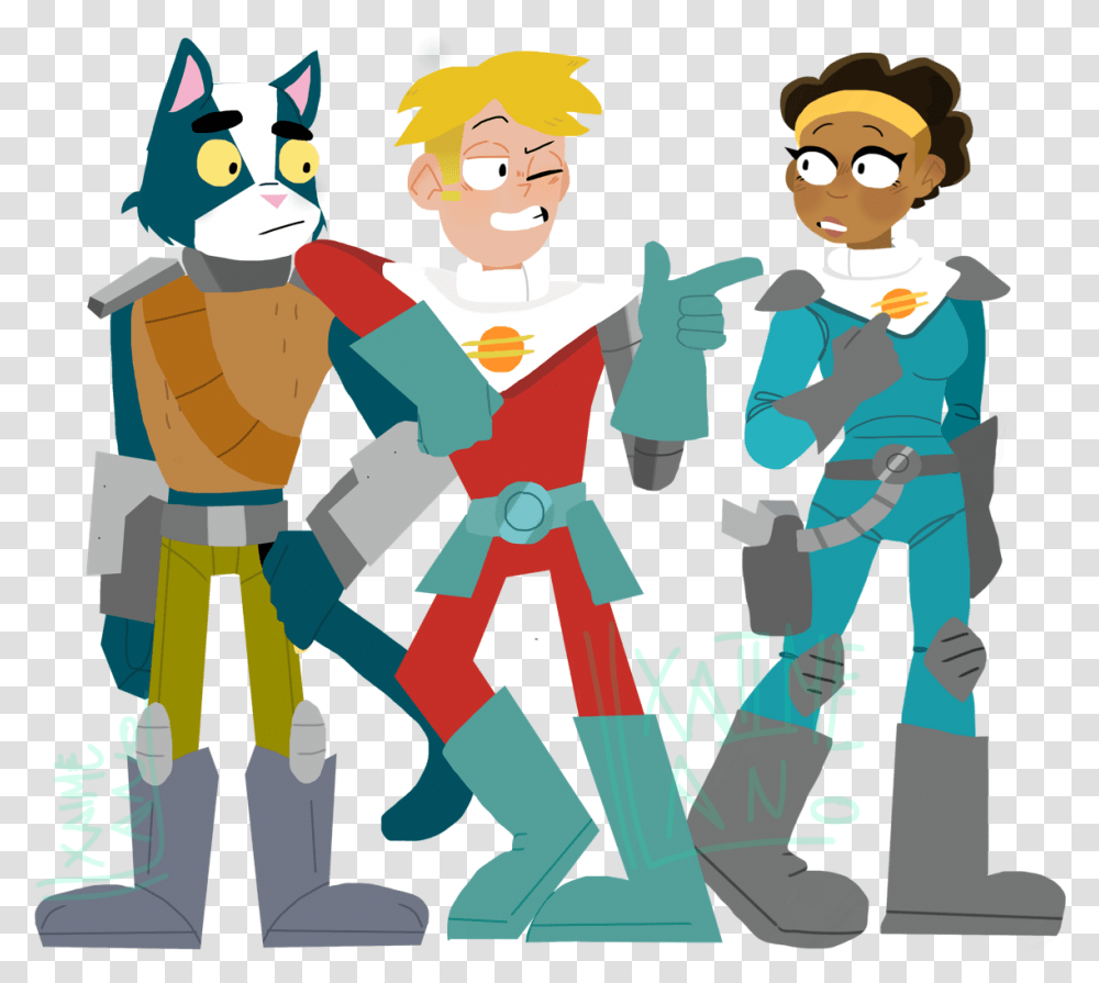 Final Space Uwu Its The Iconic Trio Cartoon, Person, Graphics, People, Advertisement Transparent Png