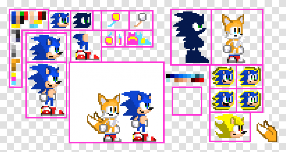 Finally An Update To The Sonic Sprite Sheet Everyone Sonic Exe Sprite Animation, Pac Man, Super Mario Transparent Png