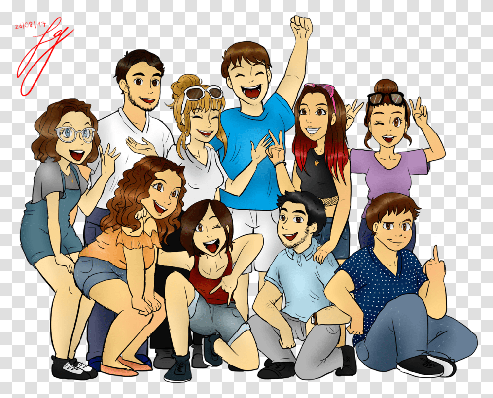 Finally I Finished The Drawing Of My Dear Friends Wow, Person, People, Comics, Book Transparent Png