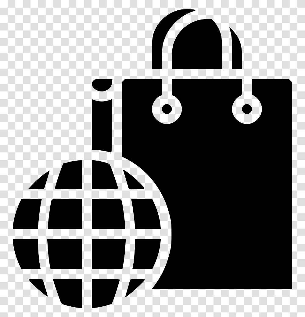 Finance Bag Cart Shop Shopping World Earth Internet Corporate Social Responsibility Icon, Stencil, Fencing, Sport, Sports Transparent Png