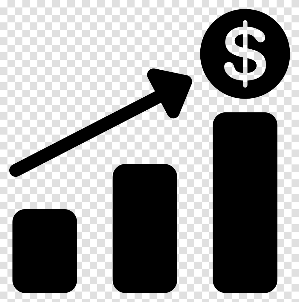 Financial Bar Chart Revenue Icon, Number, Stencil Transparent Png
