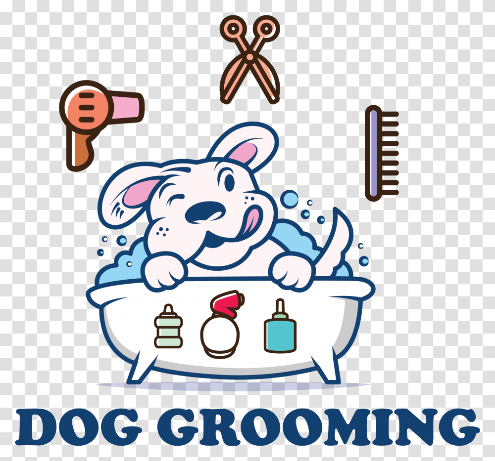 Find Best Dog Grooming Products And Kit Dog Bath Vector, Graphics, Art, Advertisement, Poster Transparent Png