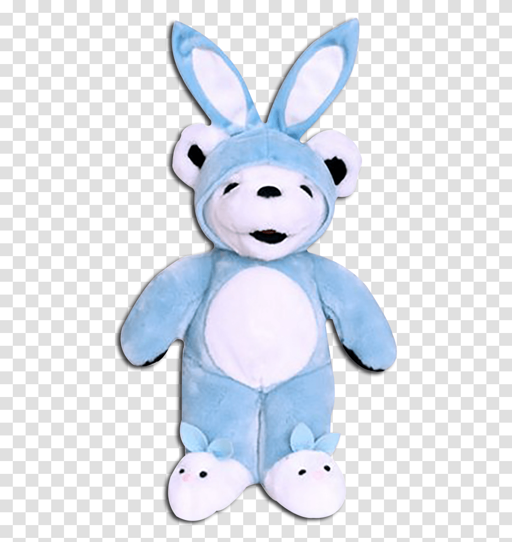 Find Lucky Rabbit In Both Pink And Blue Bunny Suits Bear Wearing Bunny Ears, Plush, Toy, Teddy Bear Transparent Png