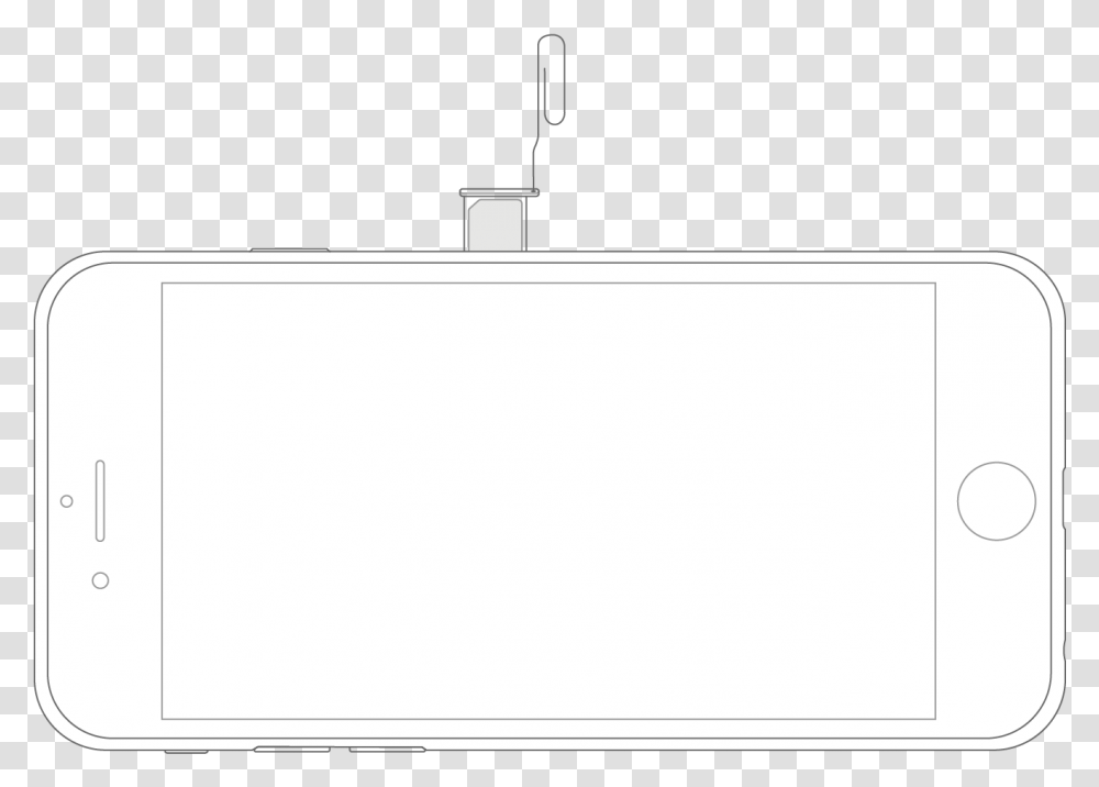 Find The Sim Tray On The Side Of Iphone 4 And Later Mobile Phone, White Board Transparent Png
