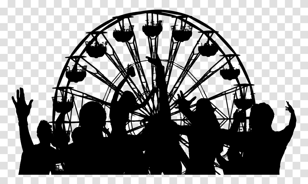 Finders Keepers Mr Outline Ferris Wheel, Person, Silhouette, Musician, Musical Instrument Transparent Png