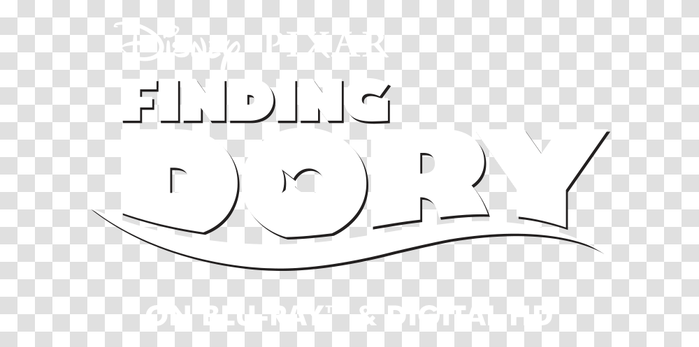 Finding Dory Logo Line Art, Label, Alphabet Transparent Png