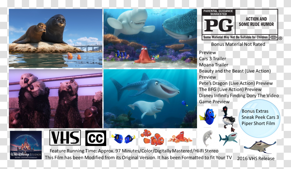 Finding Dory Vhs Full Screen Finding Nemo Full Screen, Sea Life, Animal, Advertisement, Poster Transparent Png
