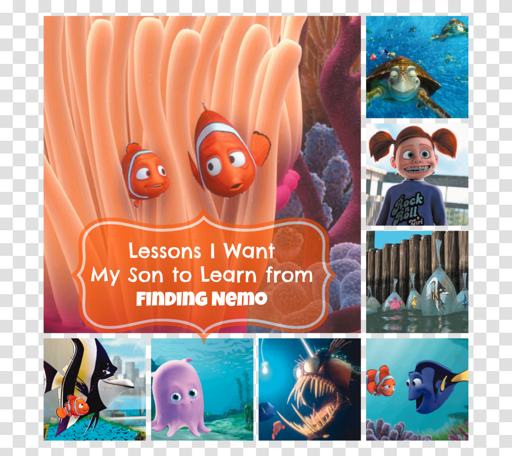 Finding Nemo, Poster, Advertisement, Collage, Doll Transparent Png