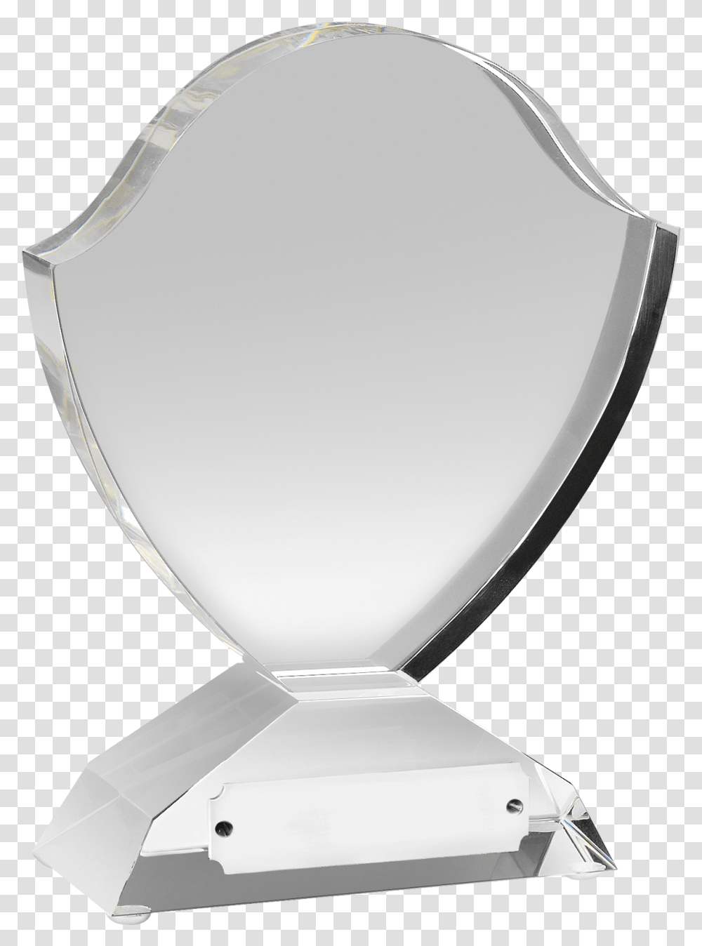 Finely Crafted Clear Optical Crystal Shield Shape Award Trophy, Sunglasses, Accessories, Accessory, Armor Transparent Png