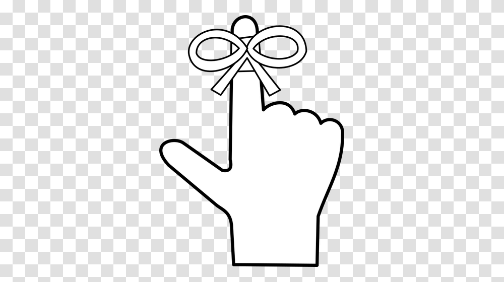 Finger And A Ribbon, Cross, Stencil, Hand Transparent Png