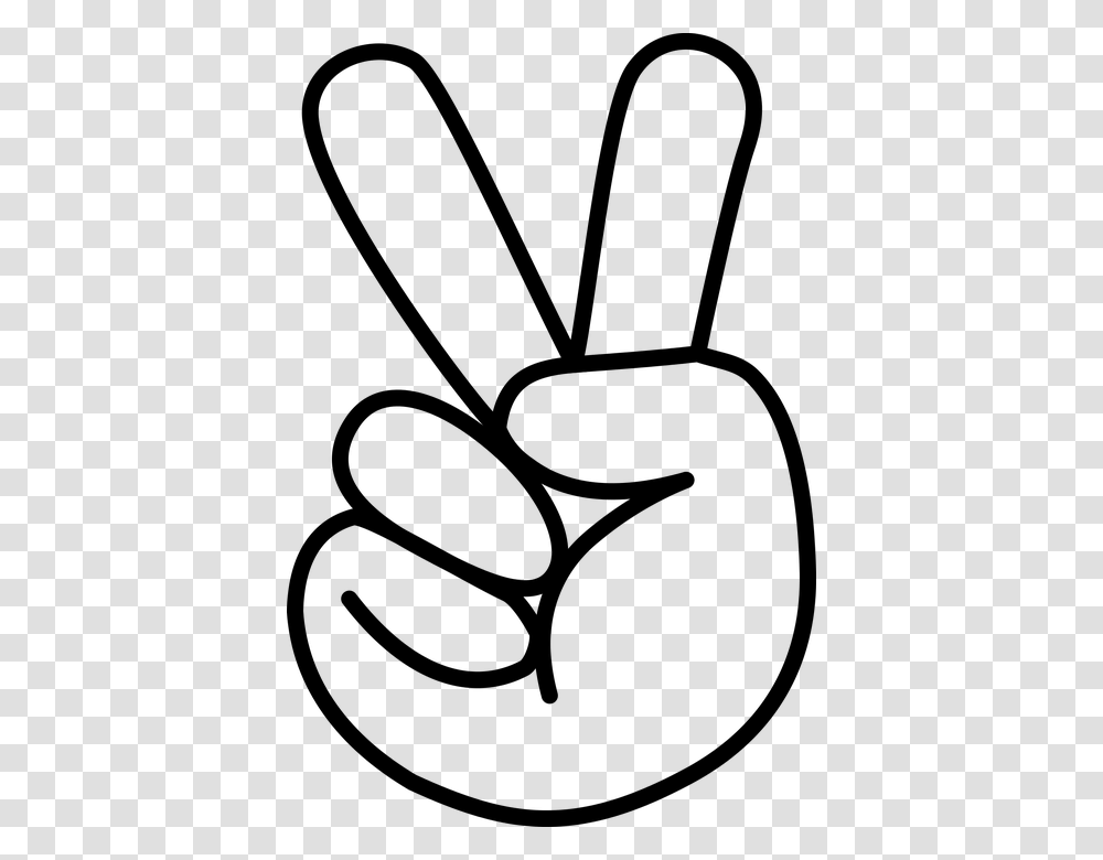 Finger Cartoon Peace Sign, Gray, World Of Warcraft Transparent Png