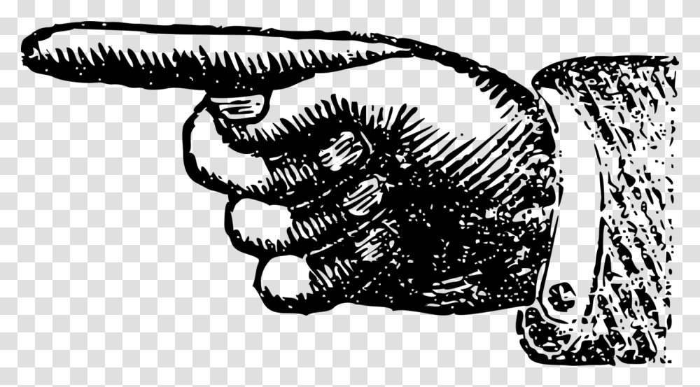 Finger Old Vintage Pointing Finger, Gray, World Of Warcraft Transparent Png