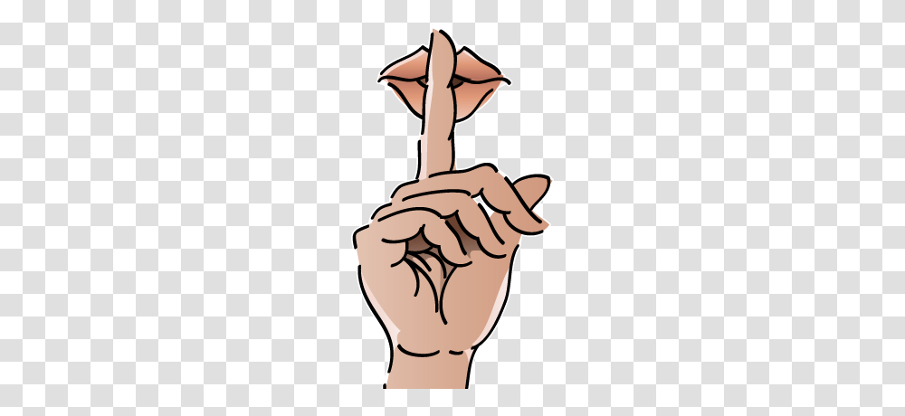 Finger Over Mouth Sh Clipart, Hand, Fist Transparent Png