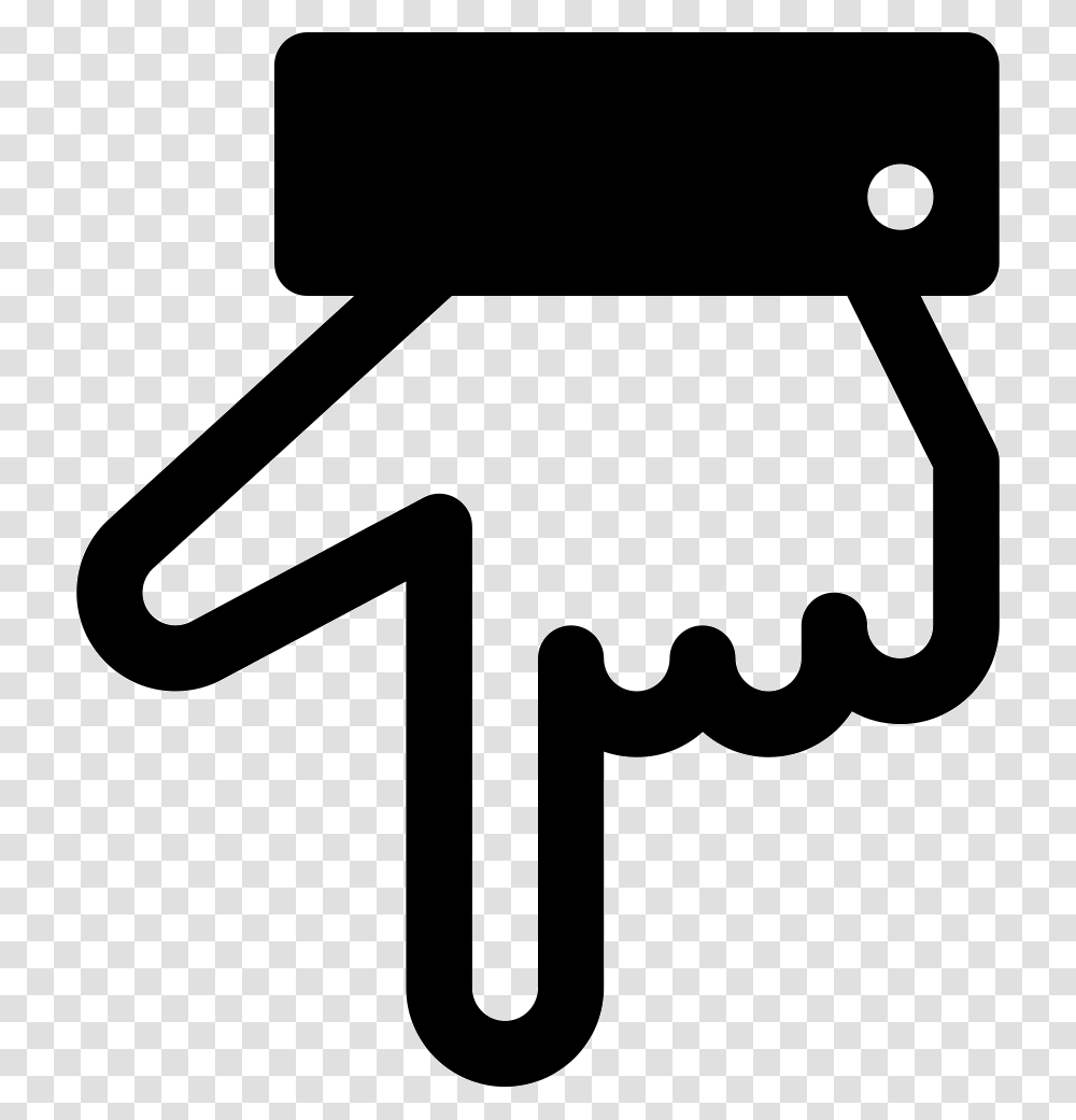 Finger Pointing Clipart Finger Point Down Icon, Hammer, Tool Transparent Png