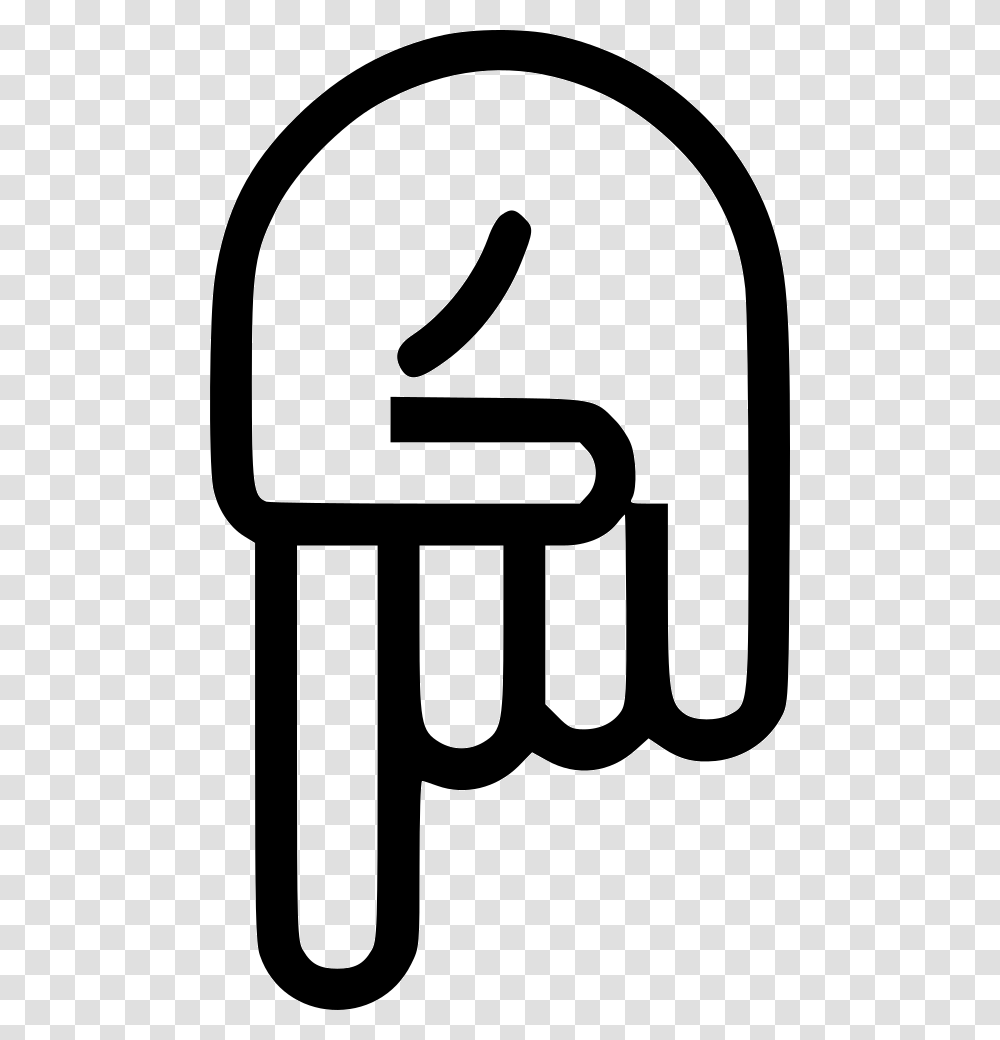 Finger Pointing Down Fingers Icon Free Download, Number, Stencil Transparent Png