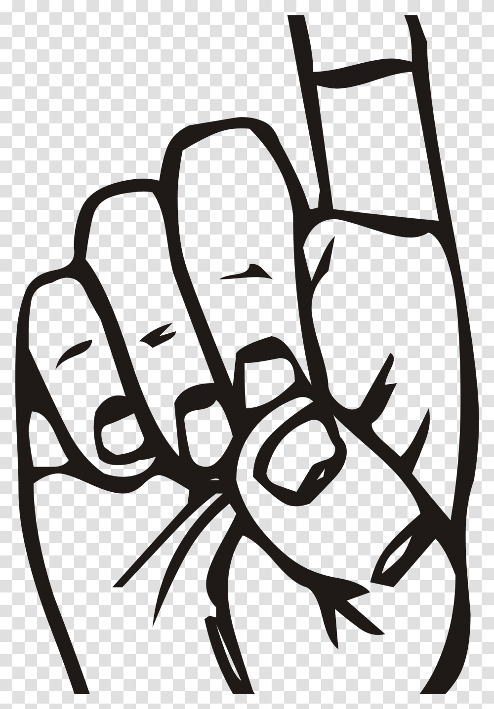 Finger Pointing, Hand, Stencil Transparent Png