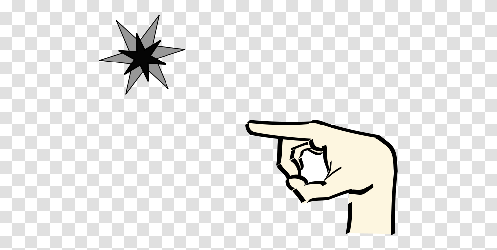 Finger Pointing Large Size, Hand, Star Symbol, Fist Transparent Png