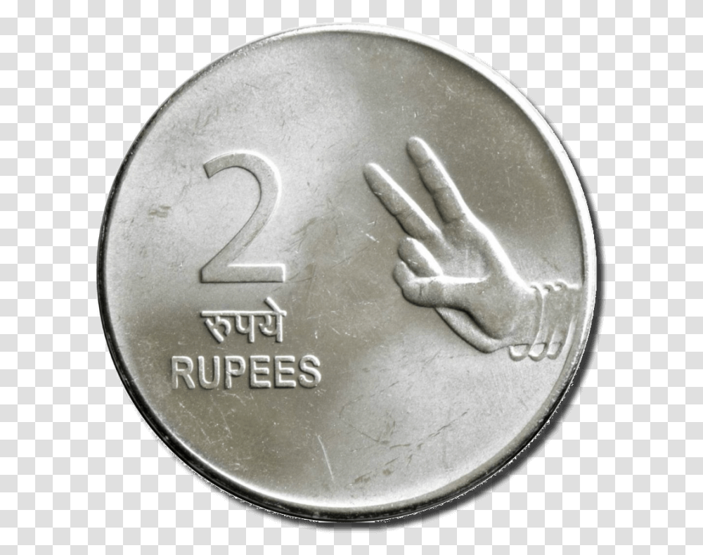 Finger Rupee Indian 2 Rs Coin, Nickel, Money, Dime Transparent Png