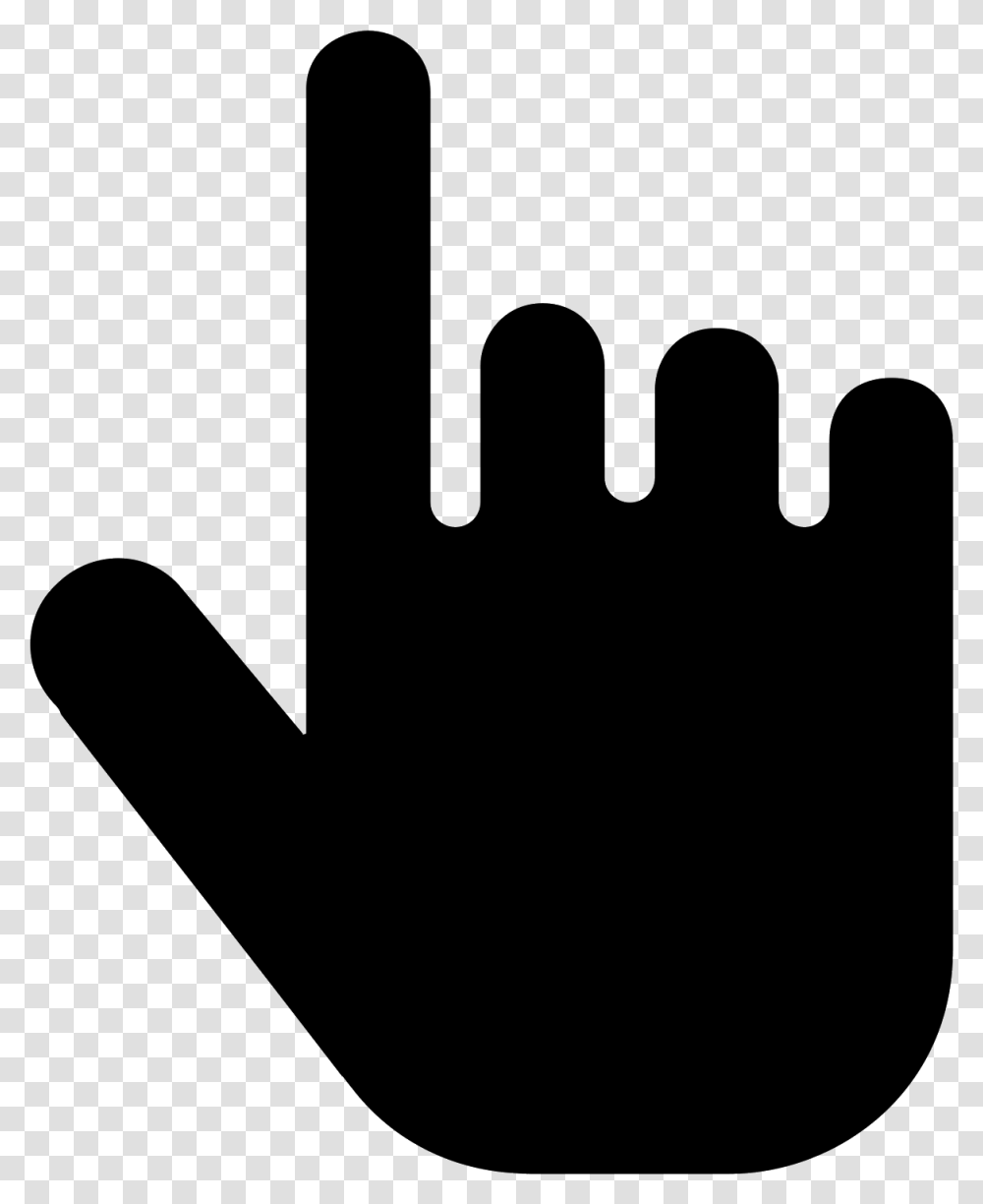Finger Up Filled Icon Cursor Hand Black, Gray, World Of Warcraft Transparent Png