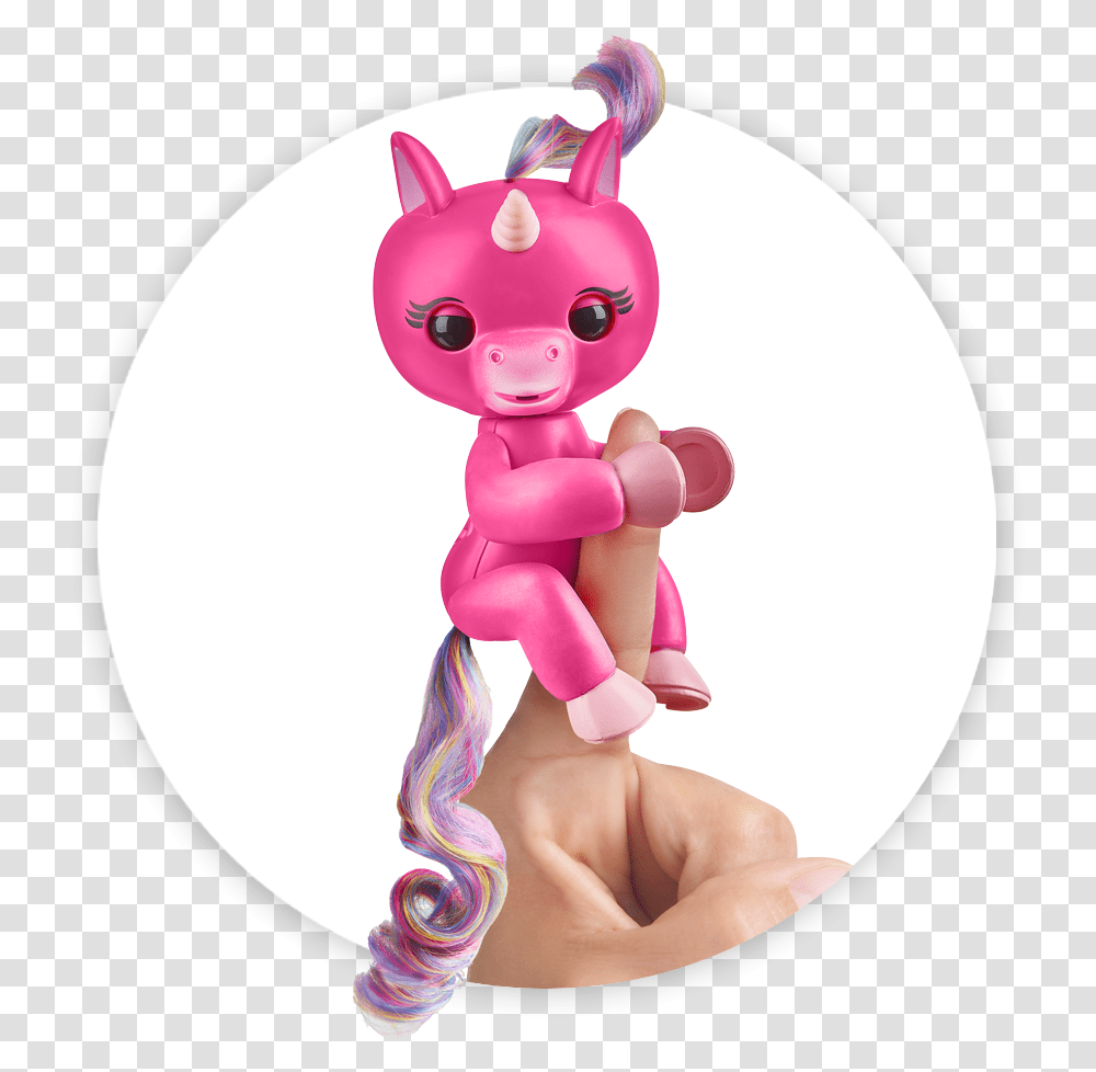 Fingerlings Fingerlings Purple Unicorn Toy, Figurine, Doll, Alien Transparent Png