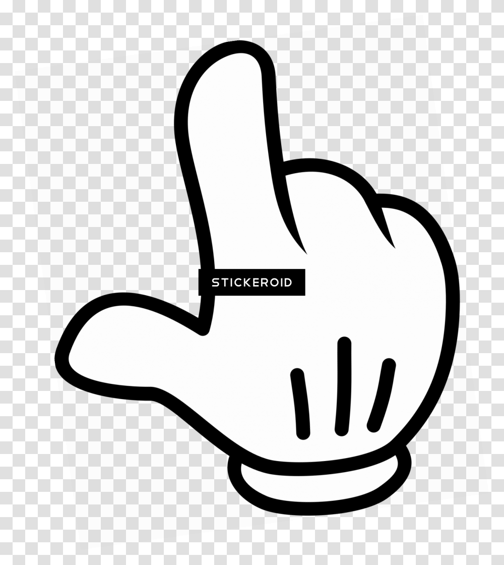 Fingerpoint Mickey's Hand Rock Paper Scissors Hand, Stencil, Axe, Tool Transparent Png
