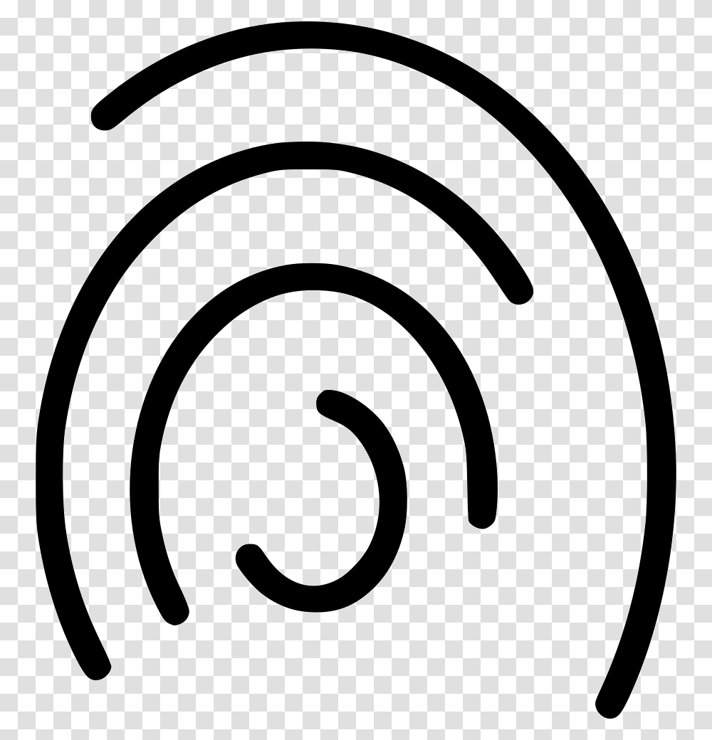 Fingerprint Circle, Number, Spiral Transparent Png