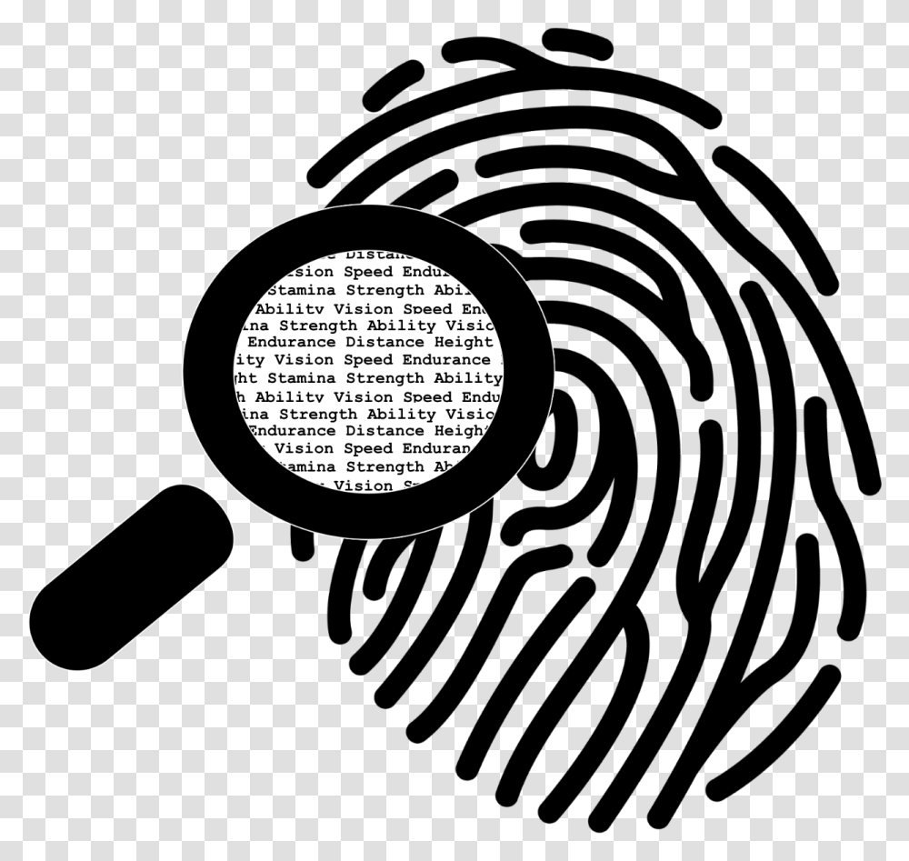 Fingerprint Easy To Draw Cartoons Fingerprint Easy To Draw, Magnifying, Hole Transparent Png