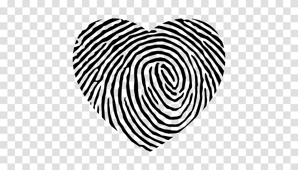Fingerprint Heart Shape, Rug, Spiral, Zebra, Wildlife Transparent Png