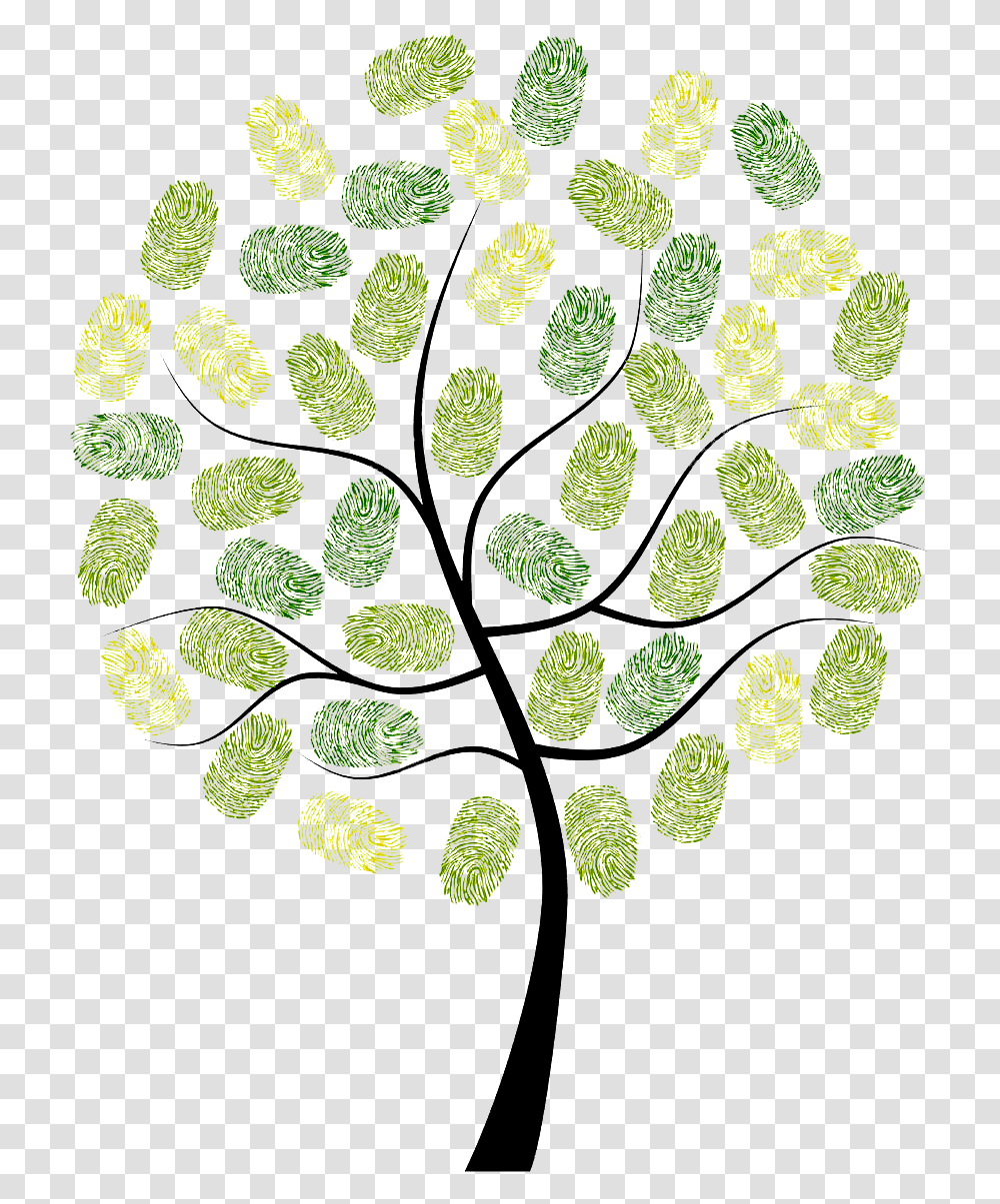 Fingerprint Owl Tree Digit Euclidean Vector Arbol Huellas Vectores De Arboles, Rug, Plant, Pattern, Pollen Transparent Png