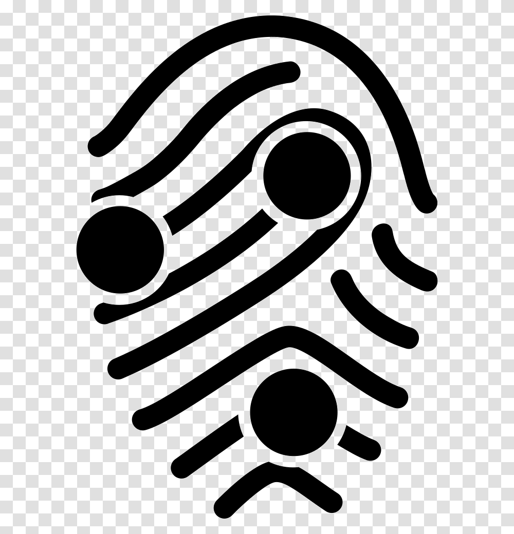 Fingerprint With Circle Marks Icon Free Download, Stencil Transparent Png